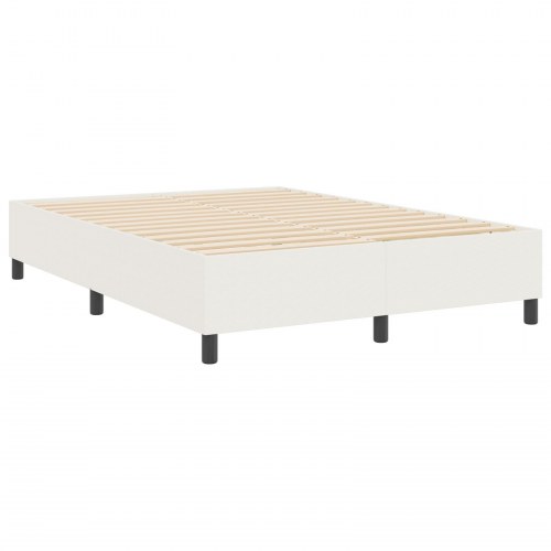 Box Spring Seng Creme 140x200 cm Corduroy Stof
