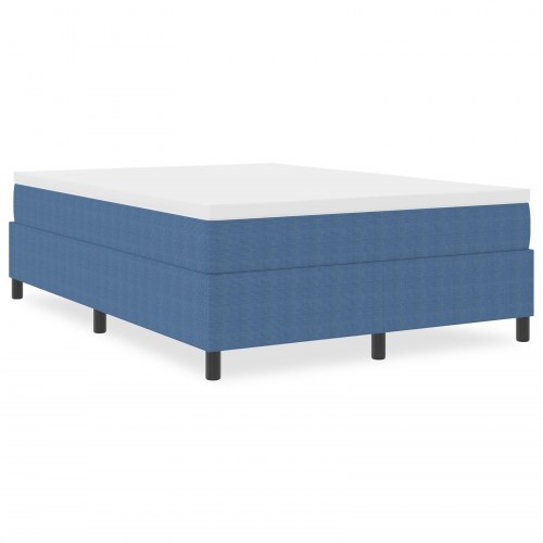Box Spring Seng Blå 140x200 cm Corduroy Stof