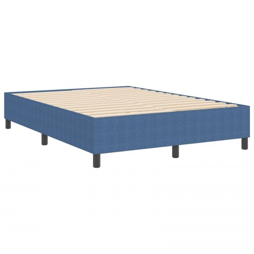 Box Spring Seng Blå 140x200 cm Corduroy Stof