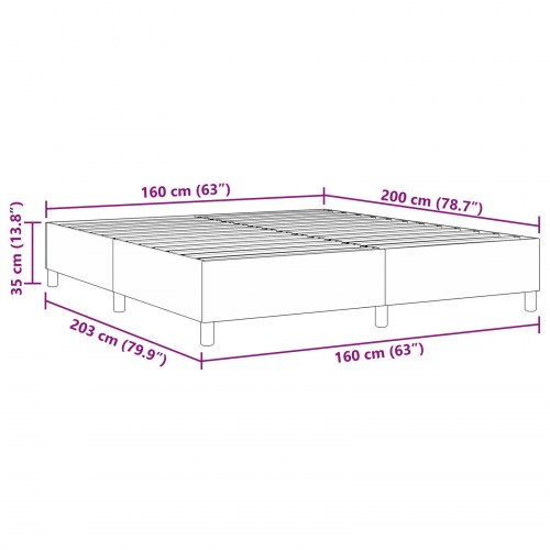 Box Spring Seng Mørkegrå 160x200 cm Corduroy Stof