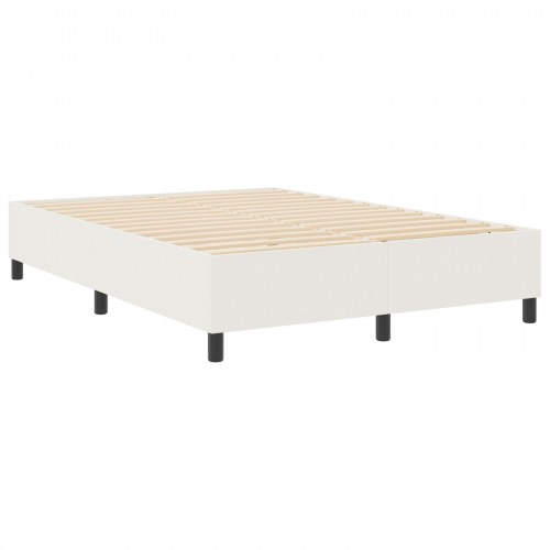Box Spring Seng Cremefarvet 160x200 cm Corduroy Stof
