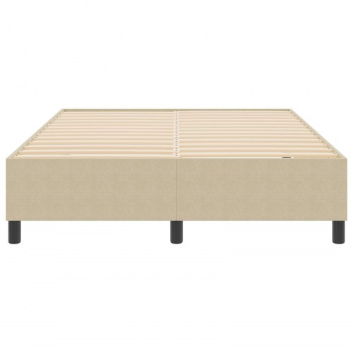 Box Fjederseng Lys Grøn Grå 160x200 cm Corduroy Stof