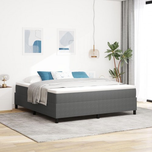 Boxspring Seng Lysegrå Super King Corduroy Stof