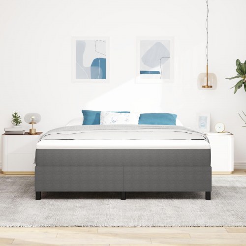 Boxspring Seng Lysegrå Super King Corduroy Stof