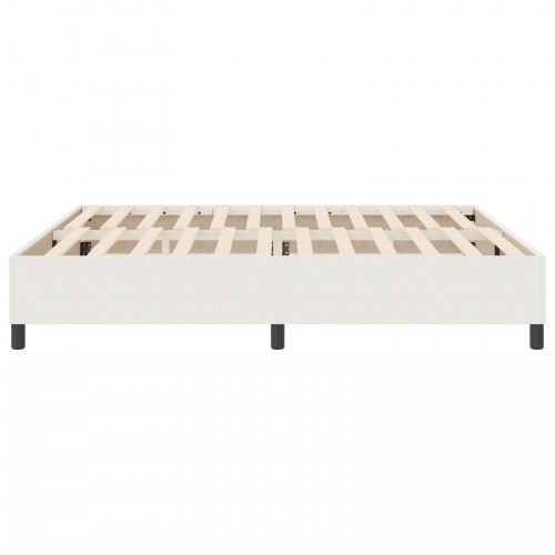 Box Spring Seng Cremefarvet Super King Corduroy Stof