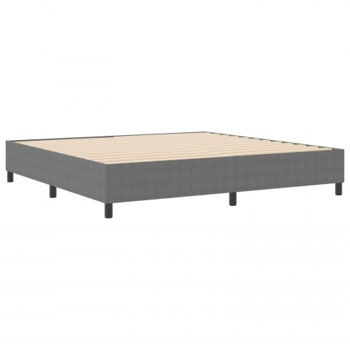 Box Spring Seng Lys Grå 200x200 cm Corduroy Stof