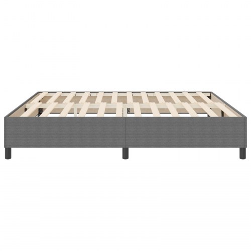Box Spring Seng Lys Grå 200x200 cm Corduroy Stof