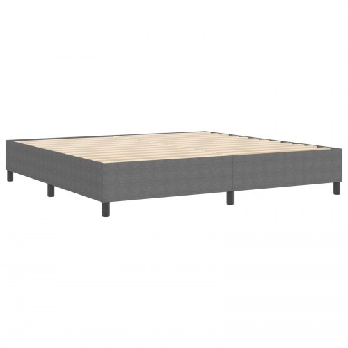 Box Spring Seng Lys Grå 200x200 cm Corduroy Stof