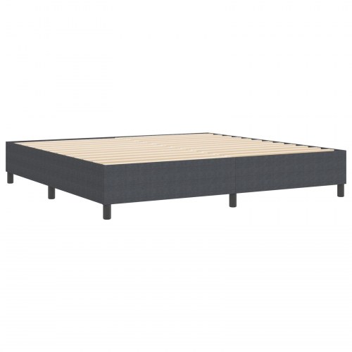 Box Spring Seng Mørkegrå 200x200 cm Corduroy Stof