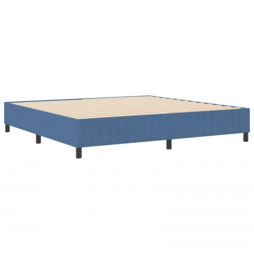 Boxspring Seng Blå 200x200 cm Corduroy Stof
