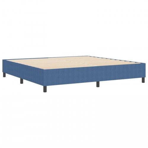 Boxspring Seng Blå 200x200 cm Corduroy Stof