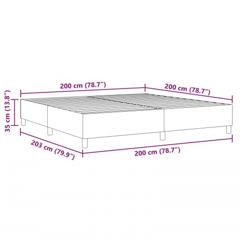 Boxspring Seng Blå 200x200 cm Corduroy Stof