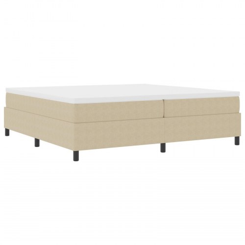 Box Spring Seng Lys Grøn Grå 200x200 cm Corduroy Stof