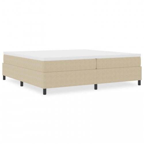Box Spring Seng Lys Grøn Grå 200x200 cm Corduroy Stof