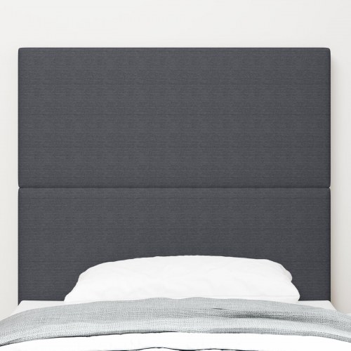 Sengegavl Plain Design Mørkegrå 80 cm Corduroy Stof