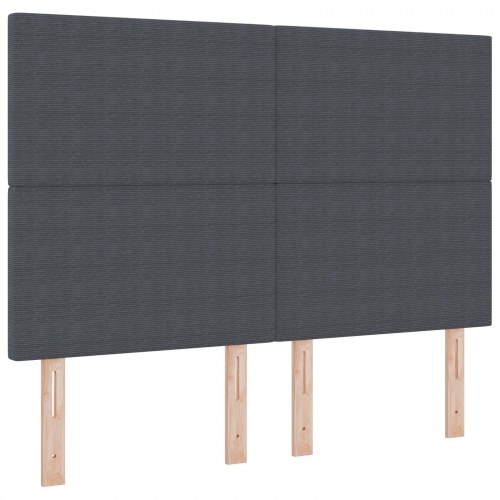Hovedgærde Enkel Design Mørkegrå 140 cm Corduroy Stof