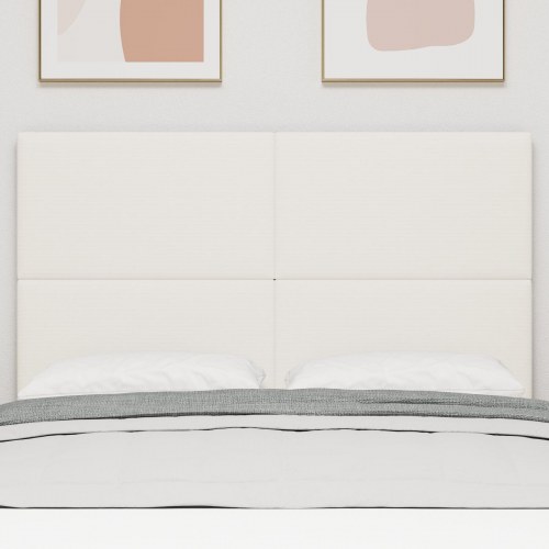 Hovedgavl Enkel Creme 140cm Corduroy Stof
