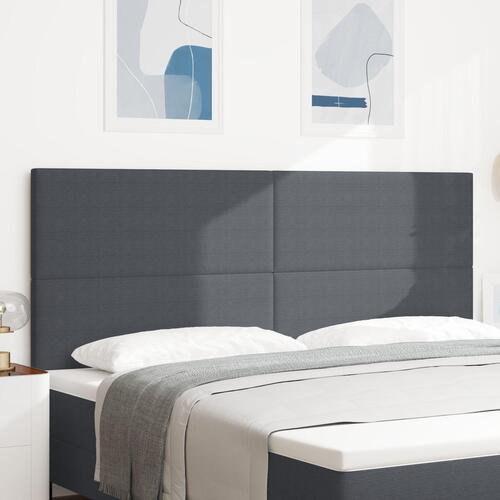 Sengegavl Enkel Design Mørkegrå 200 cm Cordurojstof