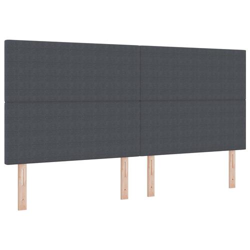 Sengegavl Enkel Design Mørkegrå 200 cm Cordurojstof