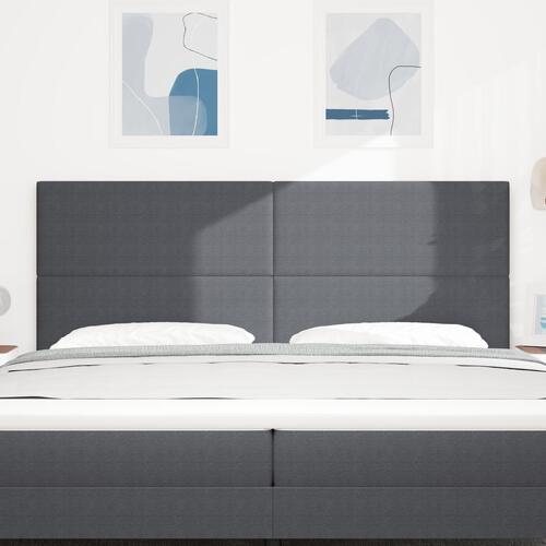 Sengegavl Enkel Design Mørkegrå 200 cm Cordurojstof