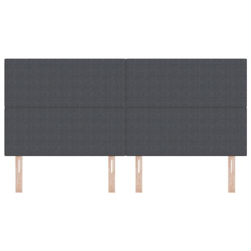 Sengegavl Enkel Design Mørkegrå 200 cm Cordurojstof