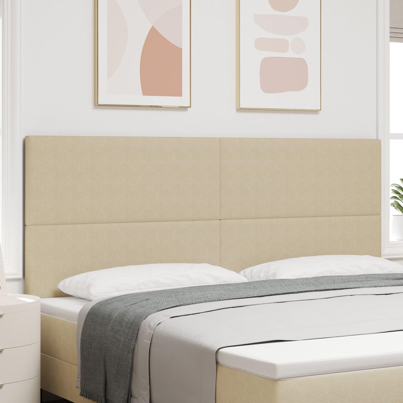 Sengegavl Enkel Design Lys Grågrøn 200 cm Cordfløjl