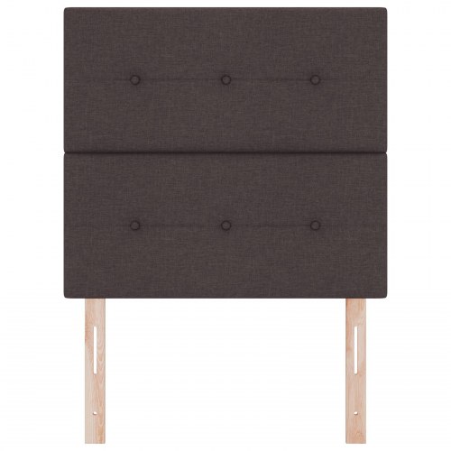 Hovedgavl Knapper Tufted Mørk Brun 80 cm Stof
