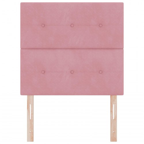 Sengegavl Med Knapper Tuftet Pink 90 cm Fløjl