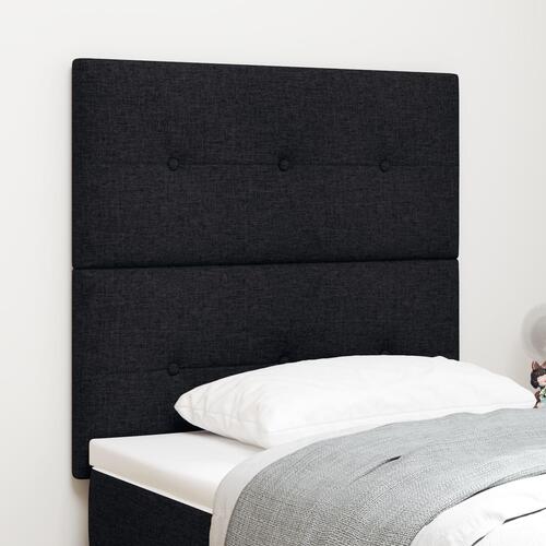 Hovedgavl Med Knapper Sort 100 cm Stof