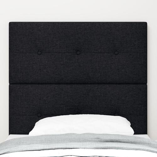 Hovedgavl Med Knapper Sort 100 cm Stof