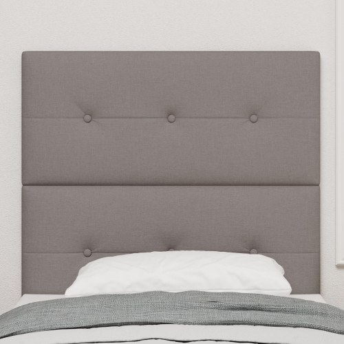 Hovedgærde Knappet Tuftet Taupe 100 cm Stof
