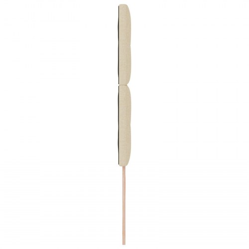 Sengegavl med knapquiltet creme 100 cm stof