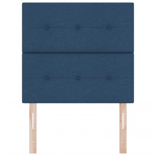 Sengegavl Med Knapper Blå 100 cm Stof