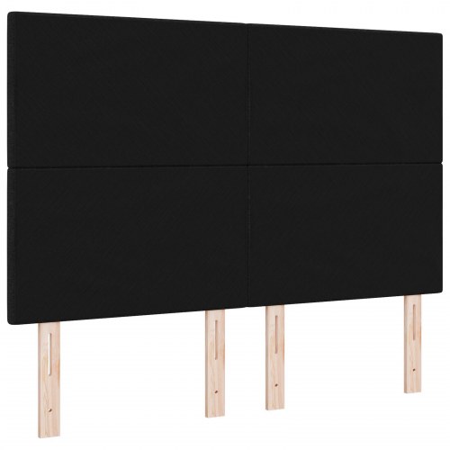 Sengegavl Knap Tuftet Sort 140 cm Stof