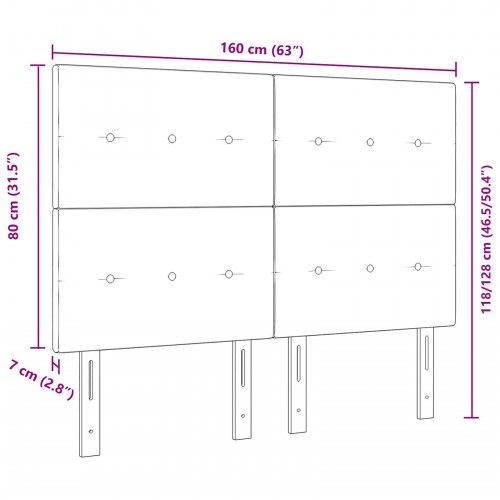 Senggavl Med Knapper Grå 160 cm Stof