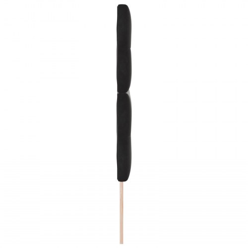 Sengegavl med knapdetaljer Sort 160 cm Fløjl