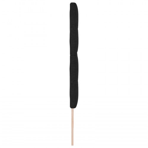 Hovedgærde Knap Tuftet Sort 180 cm Stof