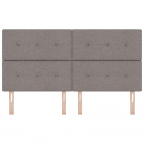 Sengegavl med knapstik taupe 180 cm stof