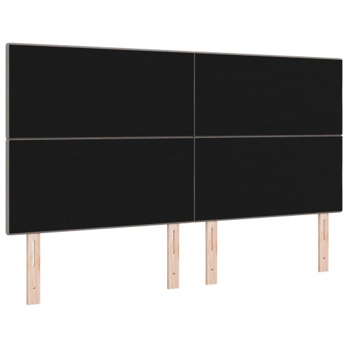 Sengegavl med knapstik taupe 180 cm stof