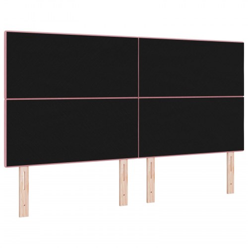 Hovedgærde Knapbetrukket Pink 180 cm Fløjl