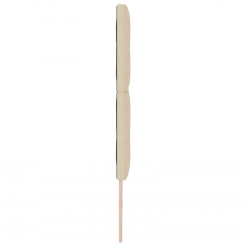 Sengegavl med knapbukling Cremefarvet 200 cm stof
