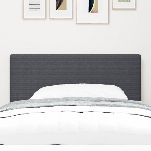 LED Hovedgavl Simple Design Mørkegrå 80 cm Corduroy Stof