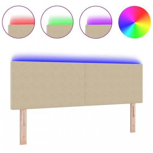 LED Hovedgærde Enkel Design Lys Grøn Grå 72 cm Cordfløjl