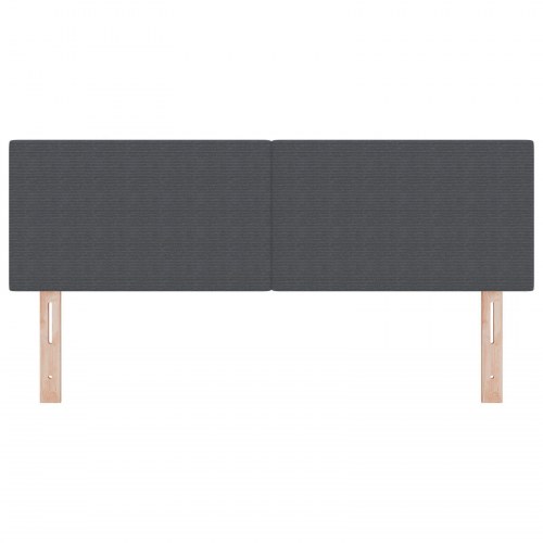 LED Hovedgavl Enkelt Design Mørkegrå 80 cm Corduroy Stof
