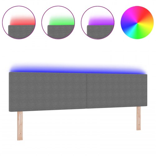 LED Hovedgærde Enkel Design Lys Grå 90 cm Cordurojstof