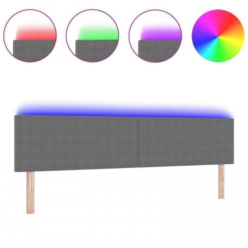 LED Hovedgærde Enkel Design Lys Grå 100 cm Corduroy Stof
