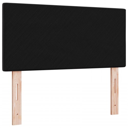 LED Hovedgærde Med Knapper Sort 90 cm Fløjl