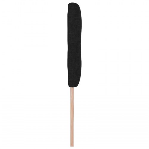 LED Hovedgavl Knap Tuftet Sort 72 cm Stof