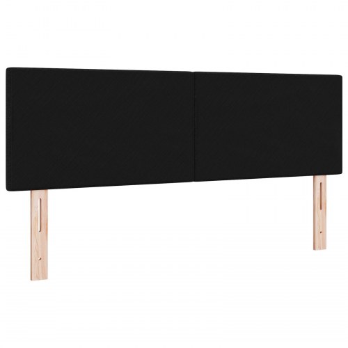 LED Hovedgavl Knap Tuftet Sort 72 cm Stof