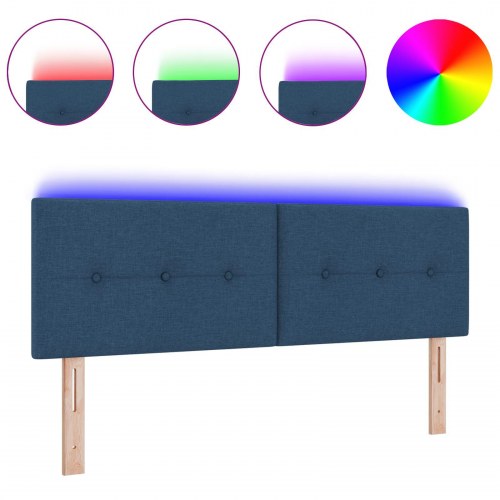 LED Senggavl Med Knapper Blå 72 cm Stof